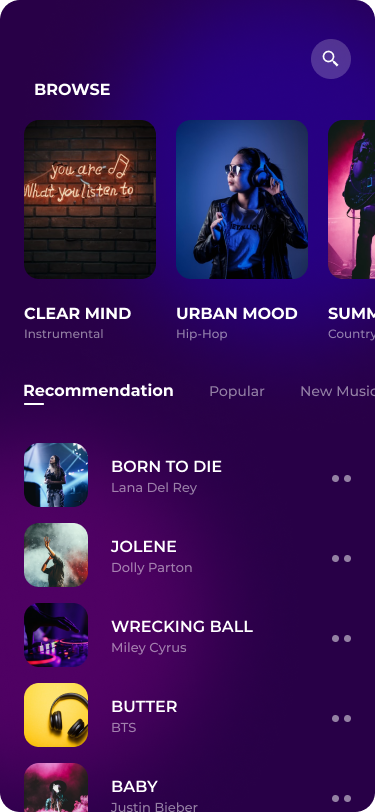 Interface Browse