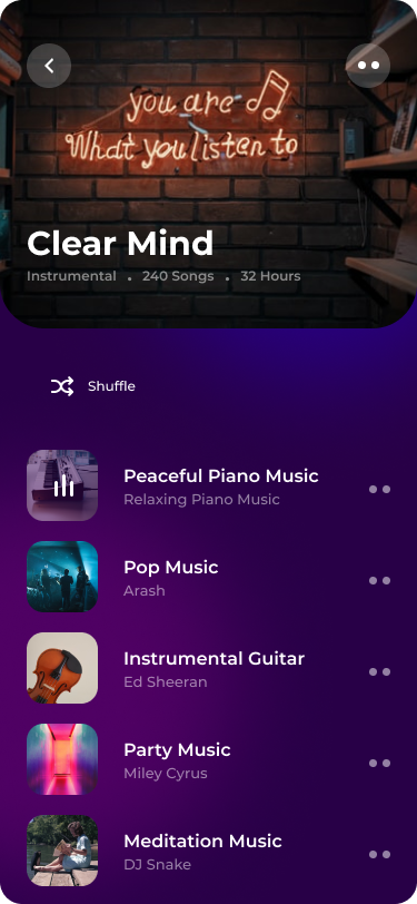 Interface Criar Playlist
